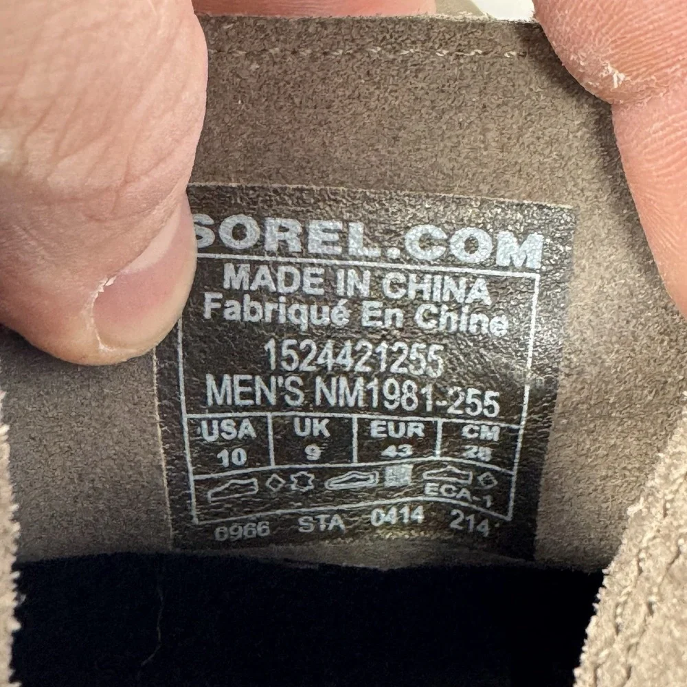 *FLAWS‎ Sorel Mens Greely Boots Chukka Brown Suede NM1981-255 US 10